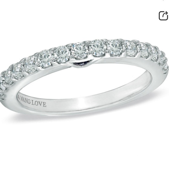Vera Wang wedding band Safire diamond white gold